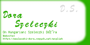 dora szeleczki business card